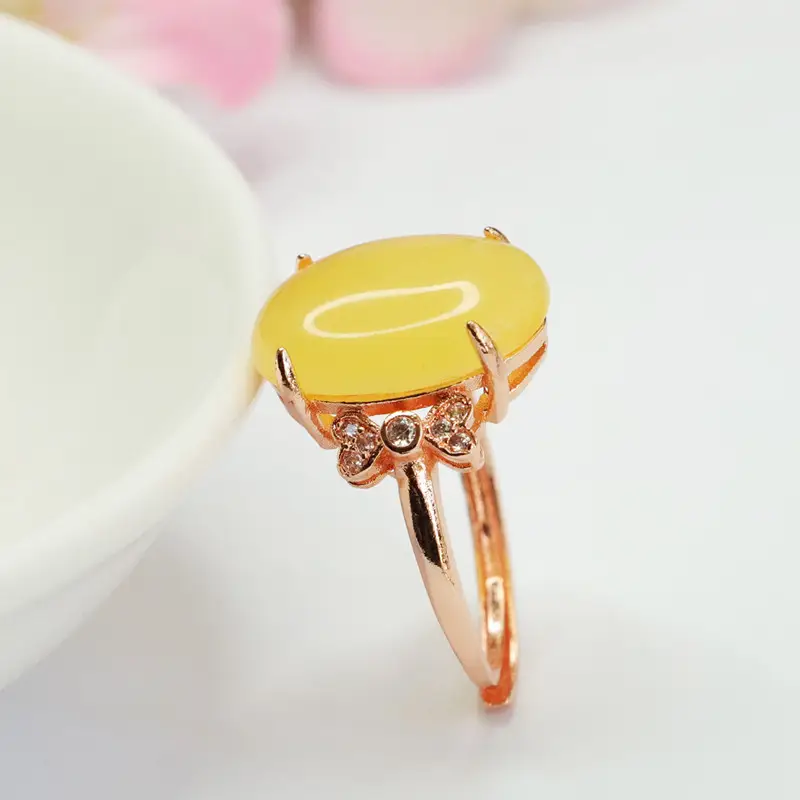 Yellow Honey Glitter Gold Ring for Women — feature 11