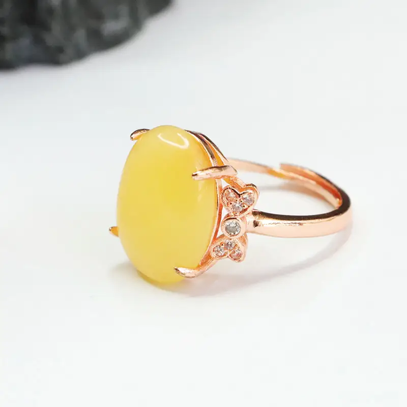 Yellow Honey Glitter Gold Ring for Women — feature 9