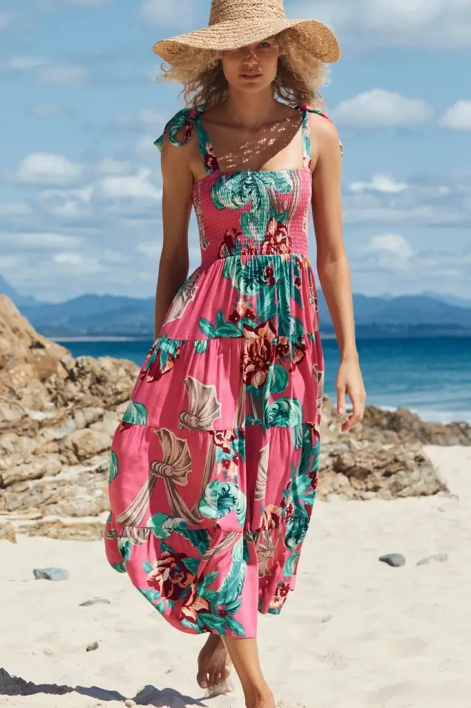 Pink Long Sleeve Printed Dress for Women 2025 — feature 3