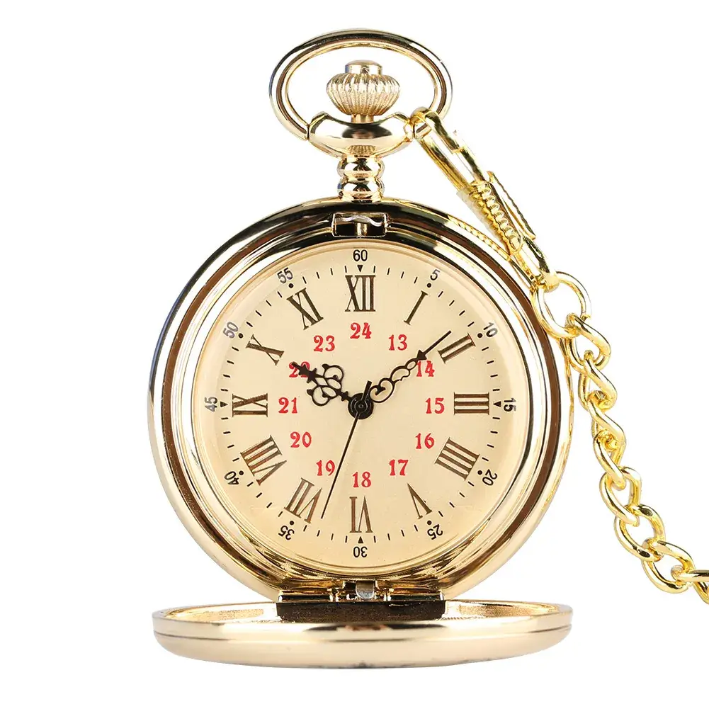 TOMYSON English Letter Pocket Watch Necklace Chain Watch - Image 5