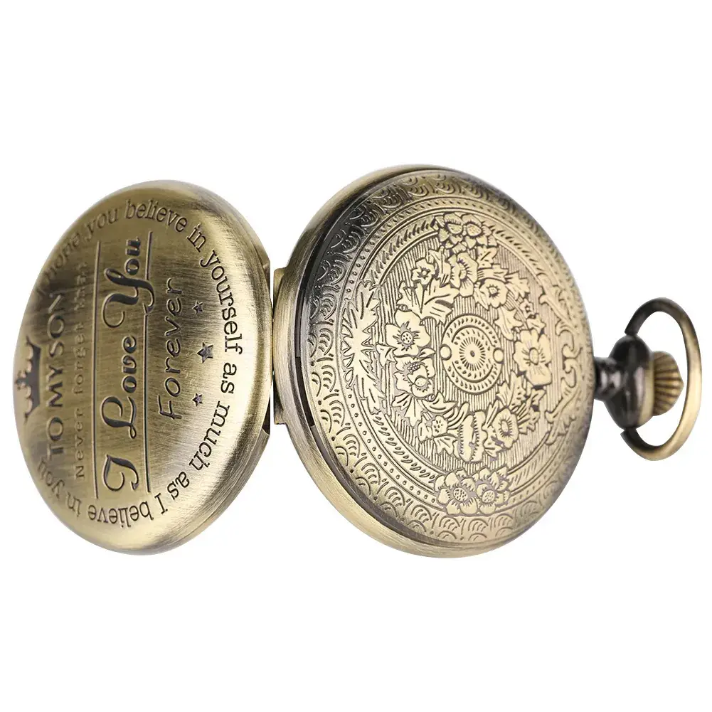 TOMYSON English Letter Pocket Watch Necklace Chain Watch — feature 11