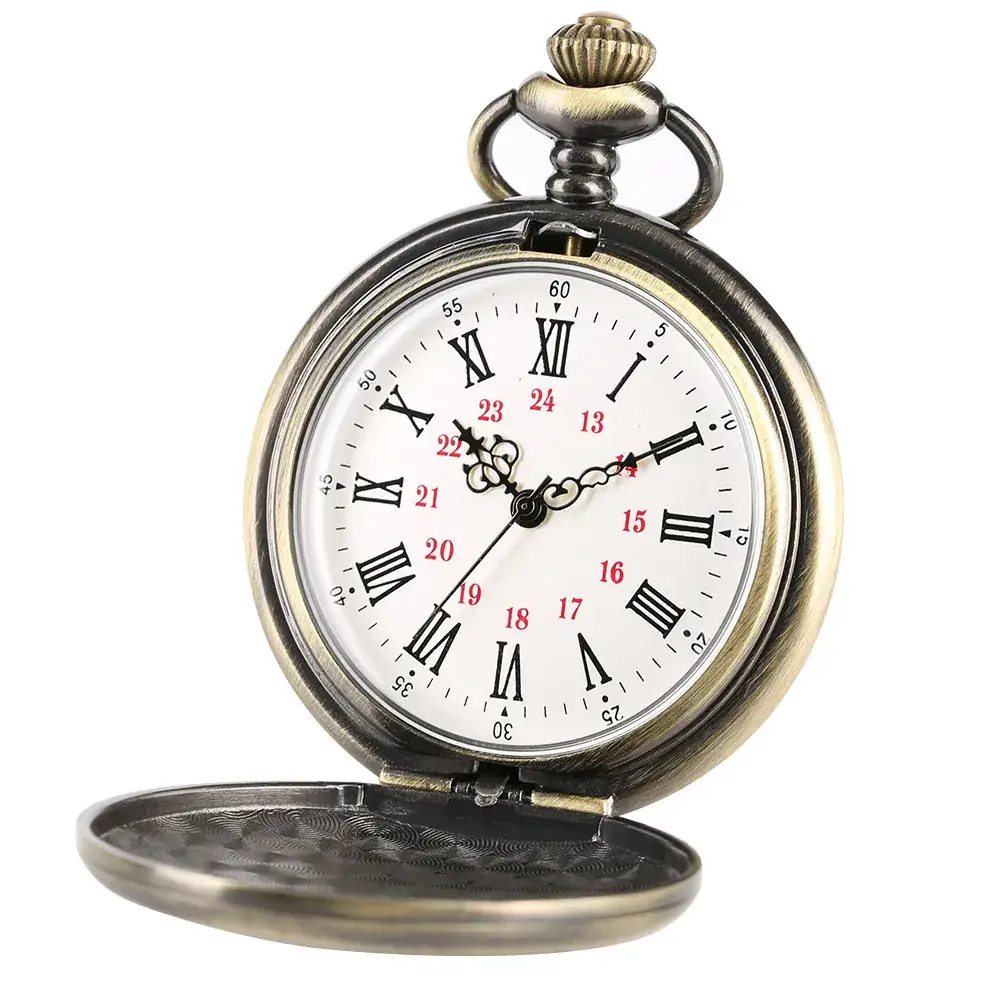 TOMYSON English Letter Pocket Watch Necklace Chain Watch — feature 12