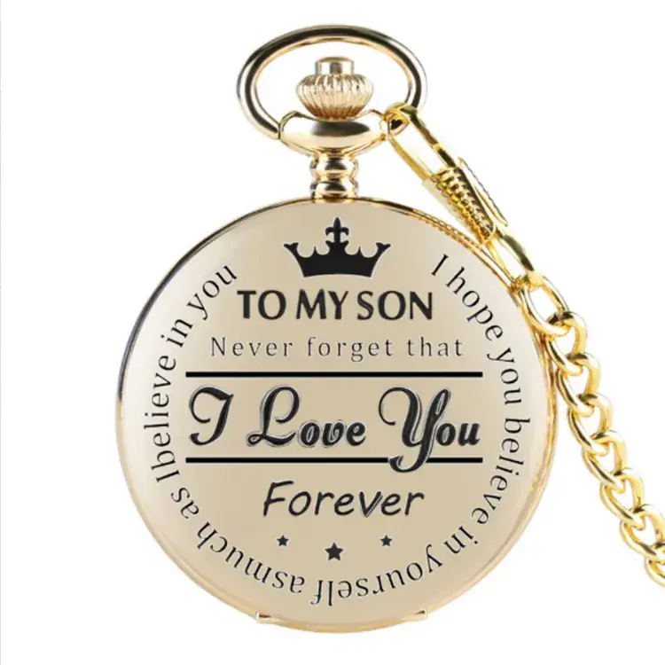 TOMYSON English Letter Pocket Watch Necklace Chain Watch — feature 4