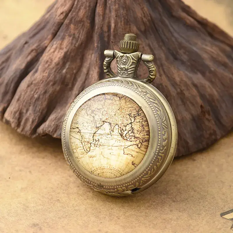 Black Metal Cross Mirror Pocket Watch Necklace for Men Women — feature 14