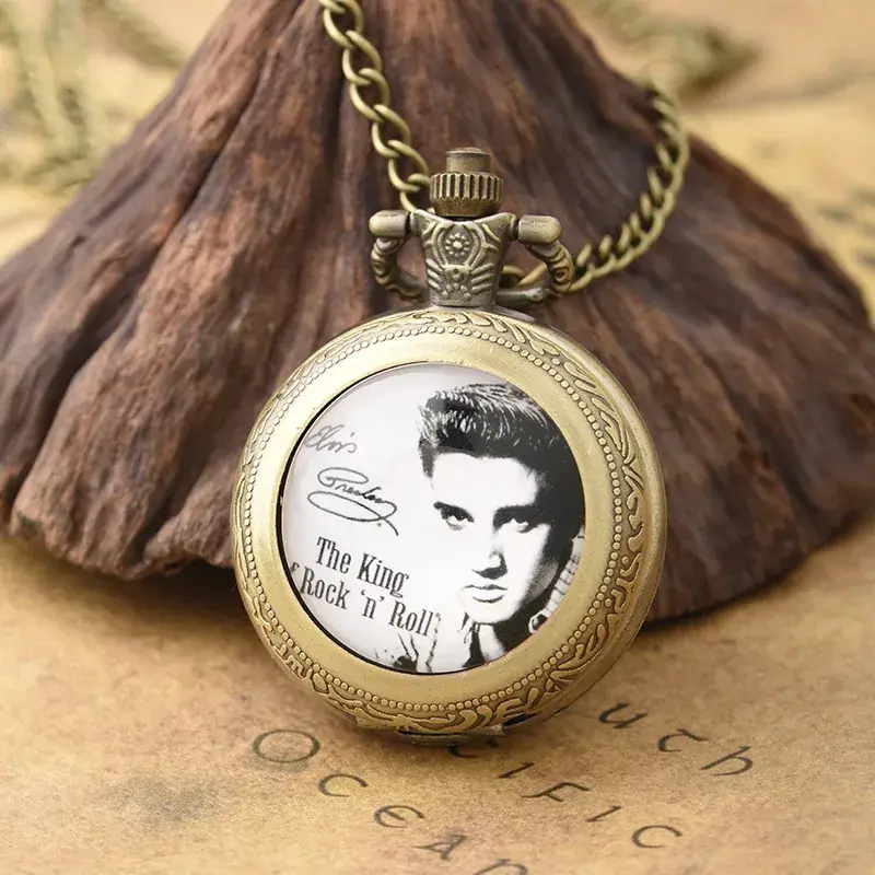 Black Metal Cross Mirror Pocket Watch Necklace for Men Women — feature 15