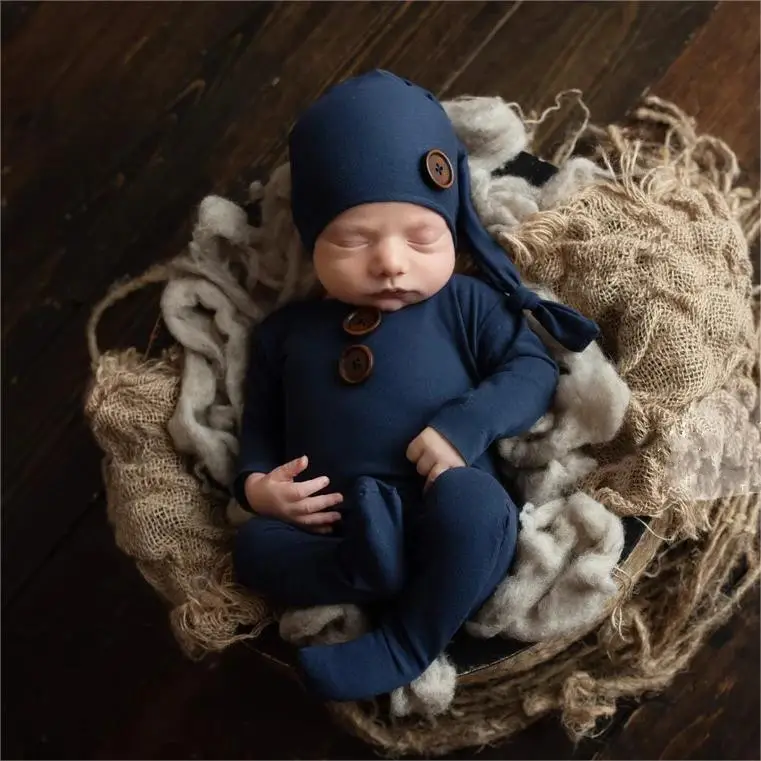 Newborn Knitted Red Baby Photo Suit White - Image 2