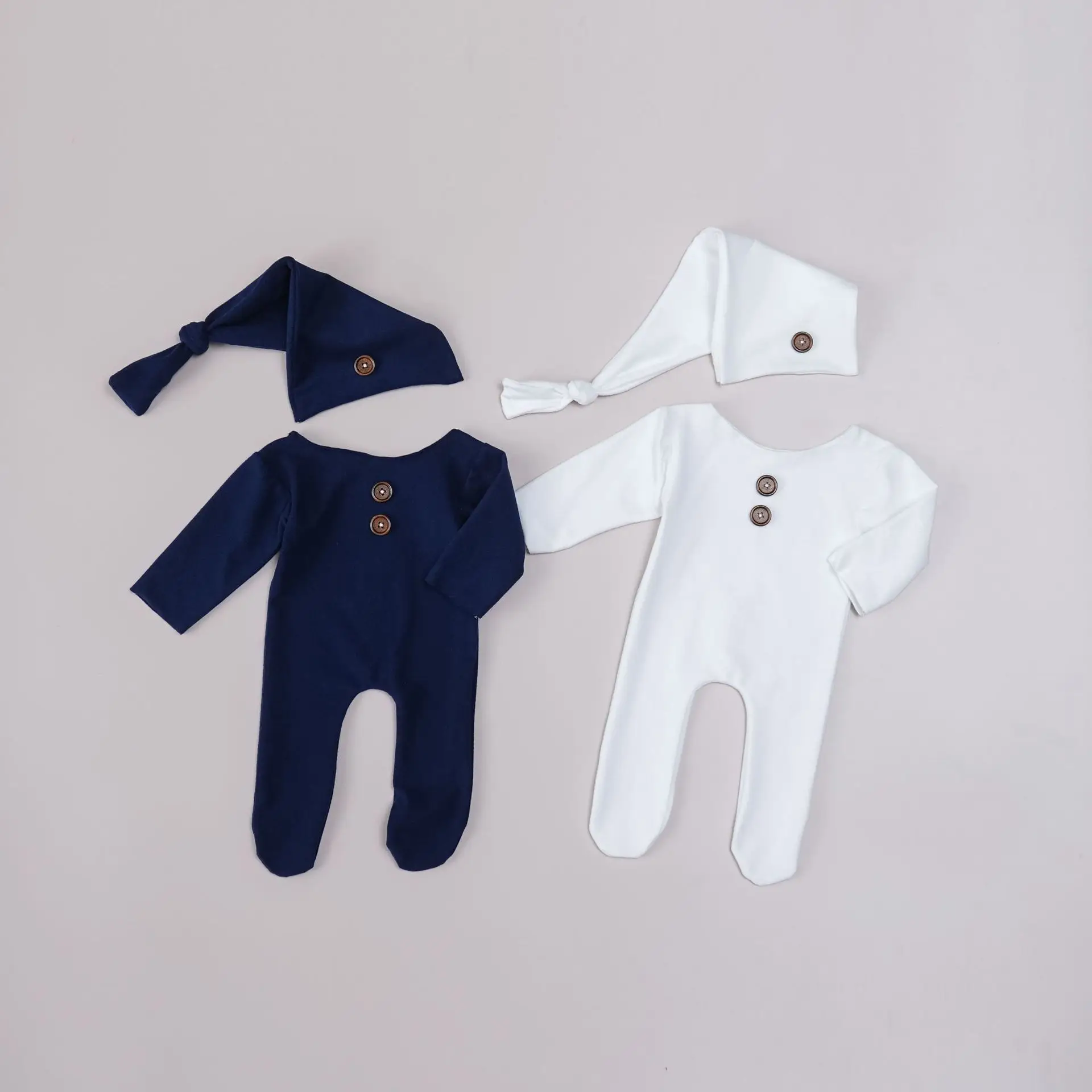 Newborn Knitted Red Baby Photo Suit White - Image 4