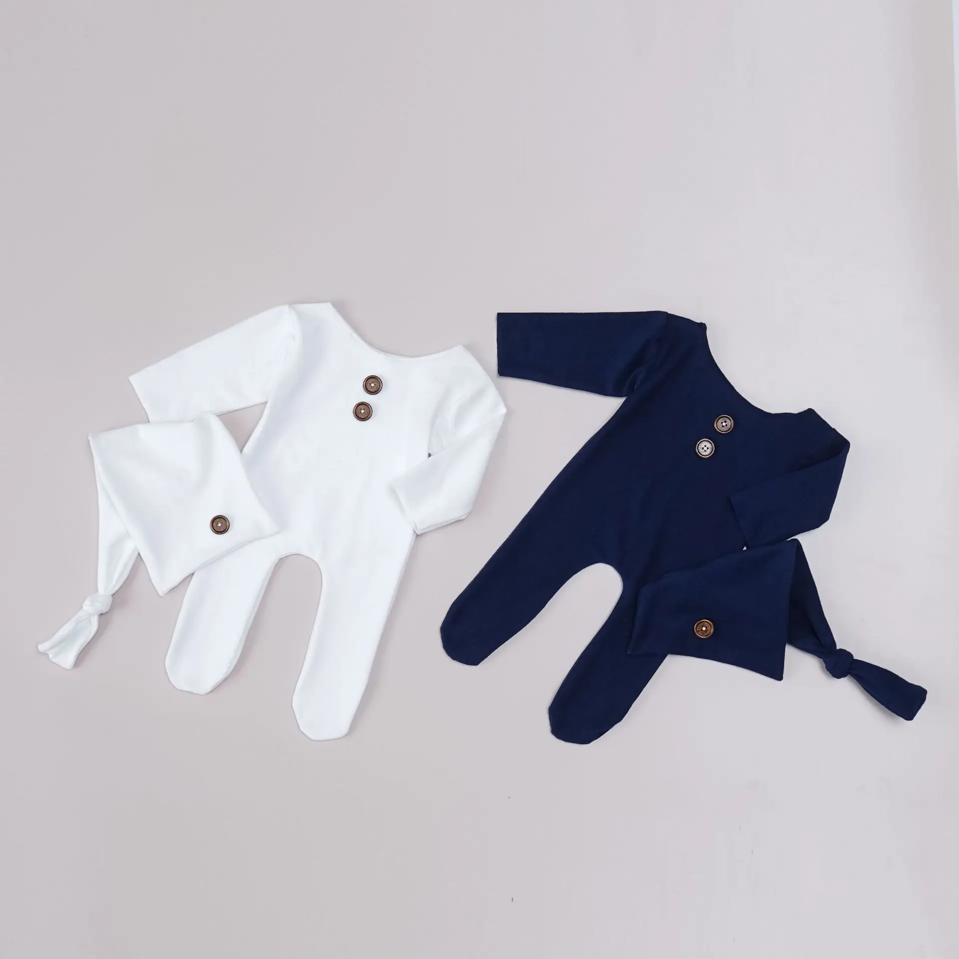 Newborn Knitted Red Baby Photo Suit White - Image 5