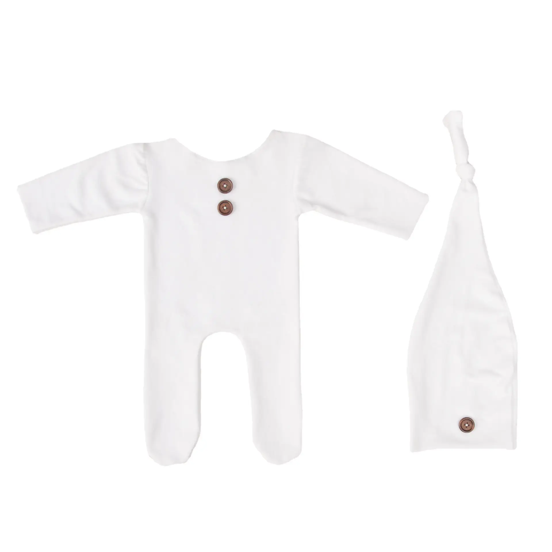 Newborn Knitted Red Baby Photo Suit White - Image 6