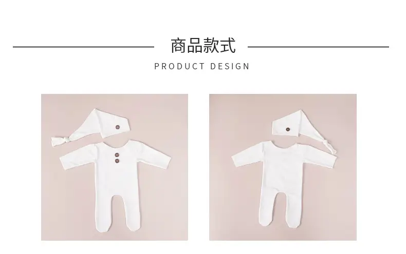 Newborn Knitted Red Baby Photo Suit White — feature 2