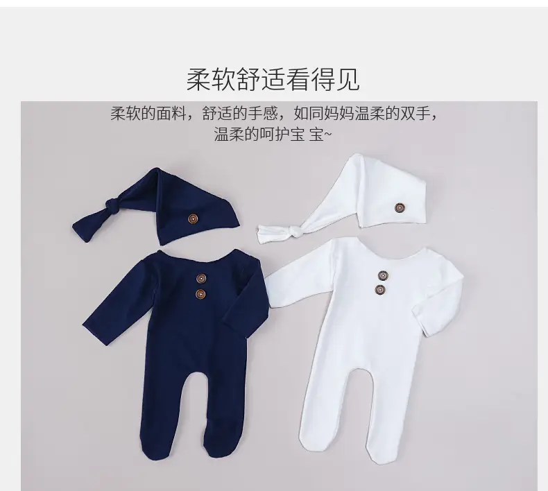 Newborn Knitted Red Baby Photo Suit White — feature 5