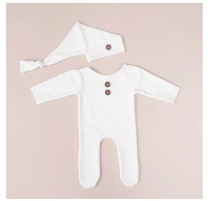 Newborn Knitted Red Baby Photo Suit White — feature 8