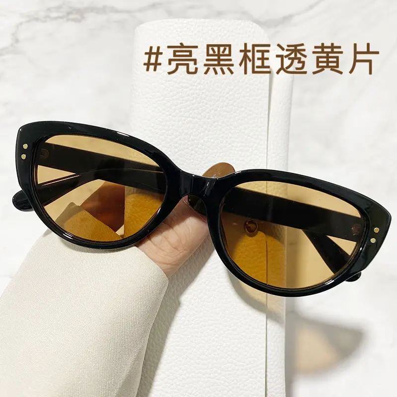 Black & White Rice Cat Eye Sunglasses 2025 Women - Image 9