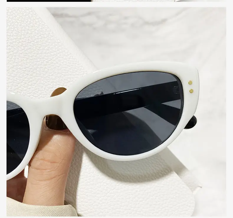 Black & White Rice Cat Eye Sunglasses 2025 Women β feature 12