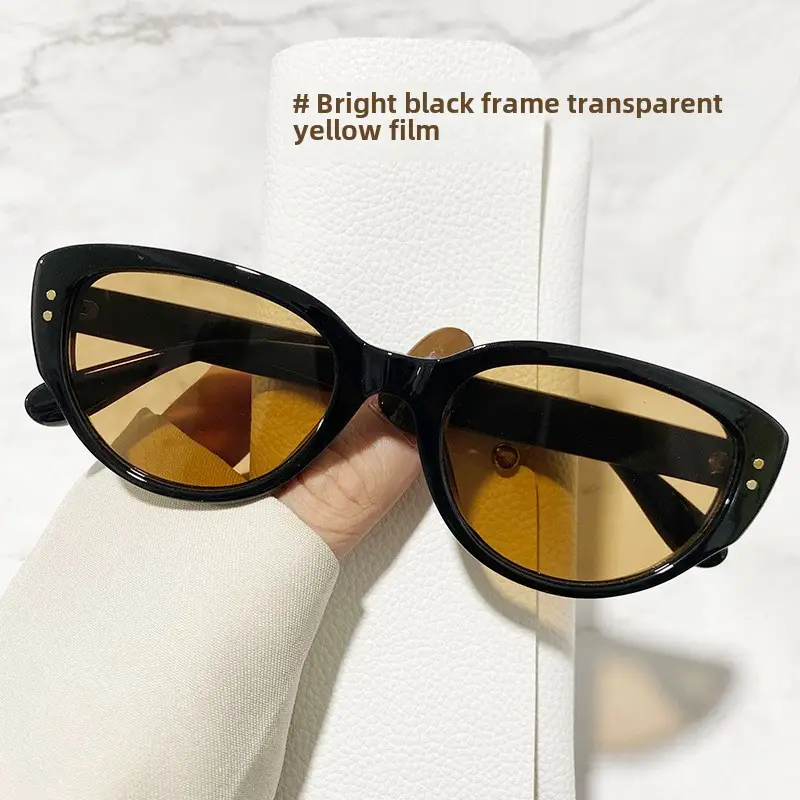 Black & White Rice Cat Eye Sunglasses 2025 Women - Image 3