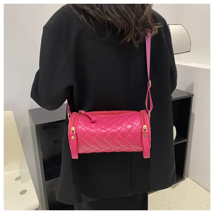 Korean Style Women's Brown Quilted Crossbody Bag — feature 16