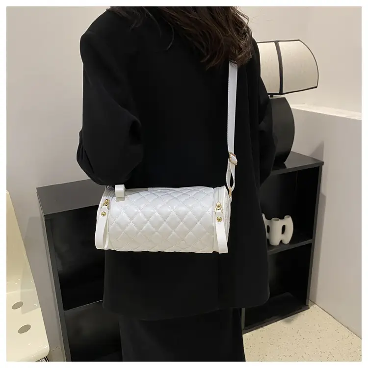 Korean Style Women's Brown Quilted Crossbody Bag — feature 18