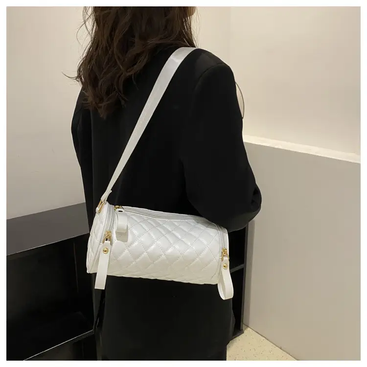 Korean Style Women's Brown Quilted Crossbody Bag — feature 20