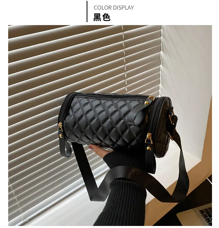 Korean Style Women's Brown Quilted Crossbody Bag — feature 21