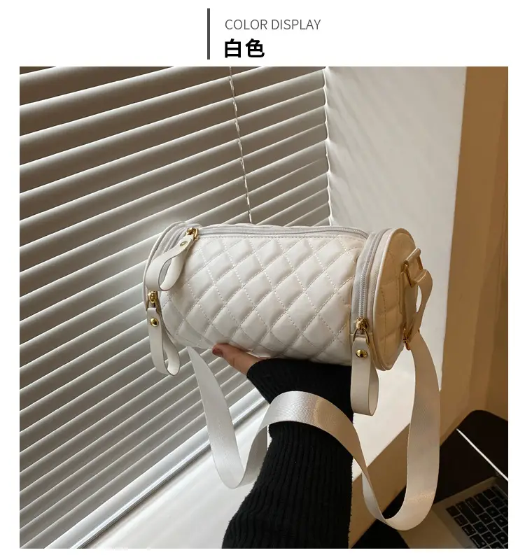 Korean Style Women's Brown Quilted Crossbody Bag — feature 25