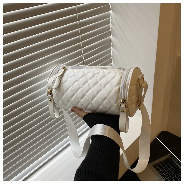Korean Style Women's Brown Quilted Crossbody Bag — feature 26