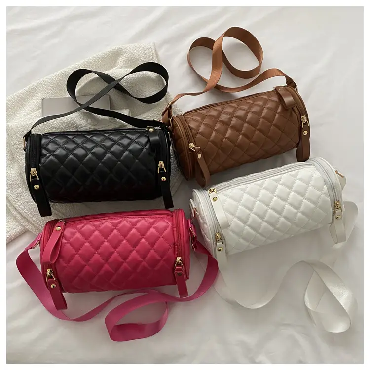 Korean Style Women's Brown Quilted Crossbody Bag — feature 29
