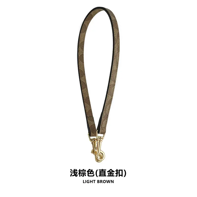 B- 47 a 60cm light brown straight gold buckle