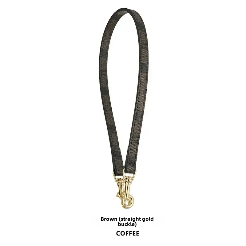 Light Brown Mahjong Bag Strap with Gold Clasp - Image 2
