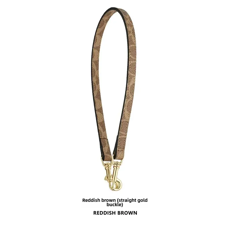 Light Brown Mahjong Bag Strap with Gold Clasp - Image 3