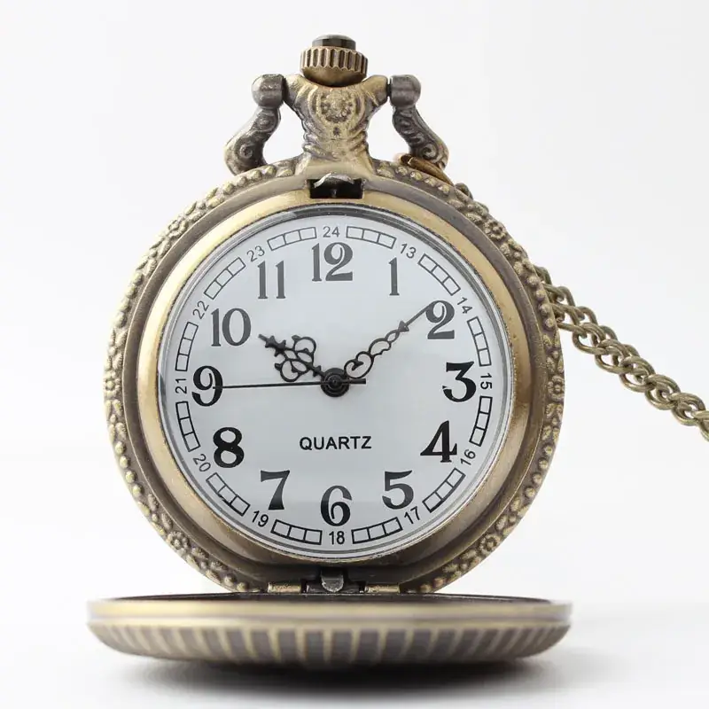 Harry European & American Genuine Quartz Pocket Watch Bronze Green - Image 5