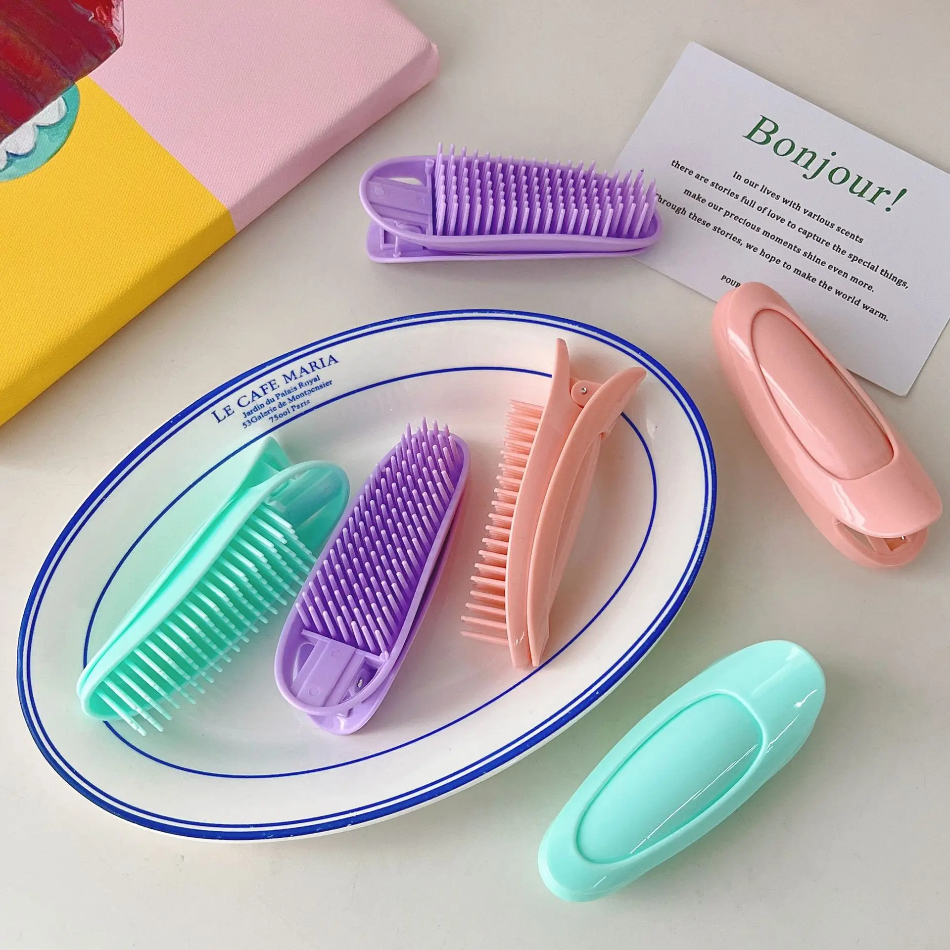 Pink Hair Clip for Fluffy Hair Styling — feature 39