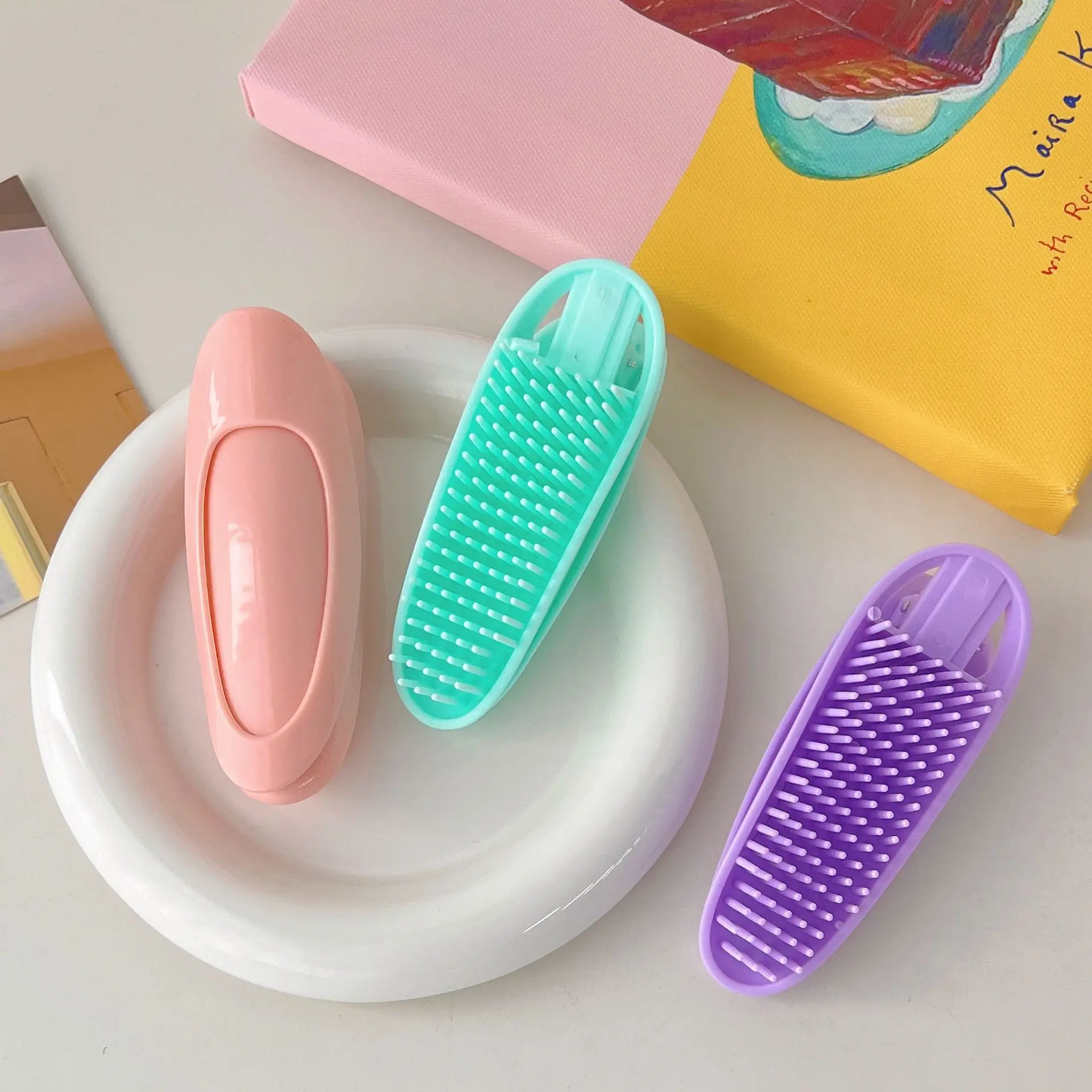 Pink Hair Clip for Fluffy Hair Styling — feature 47