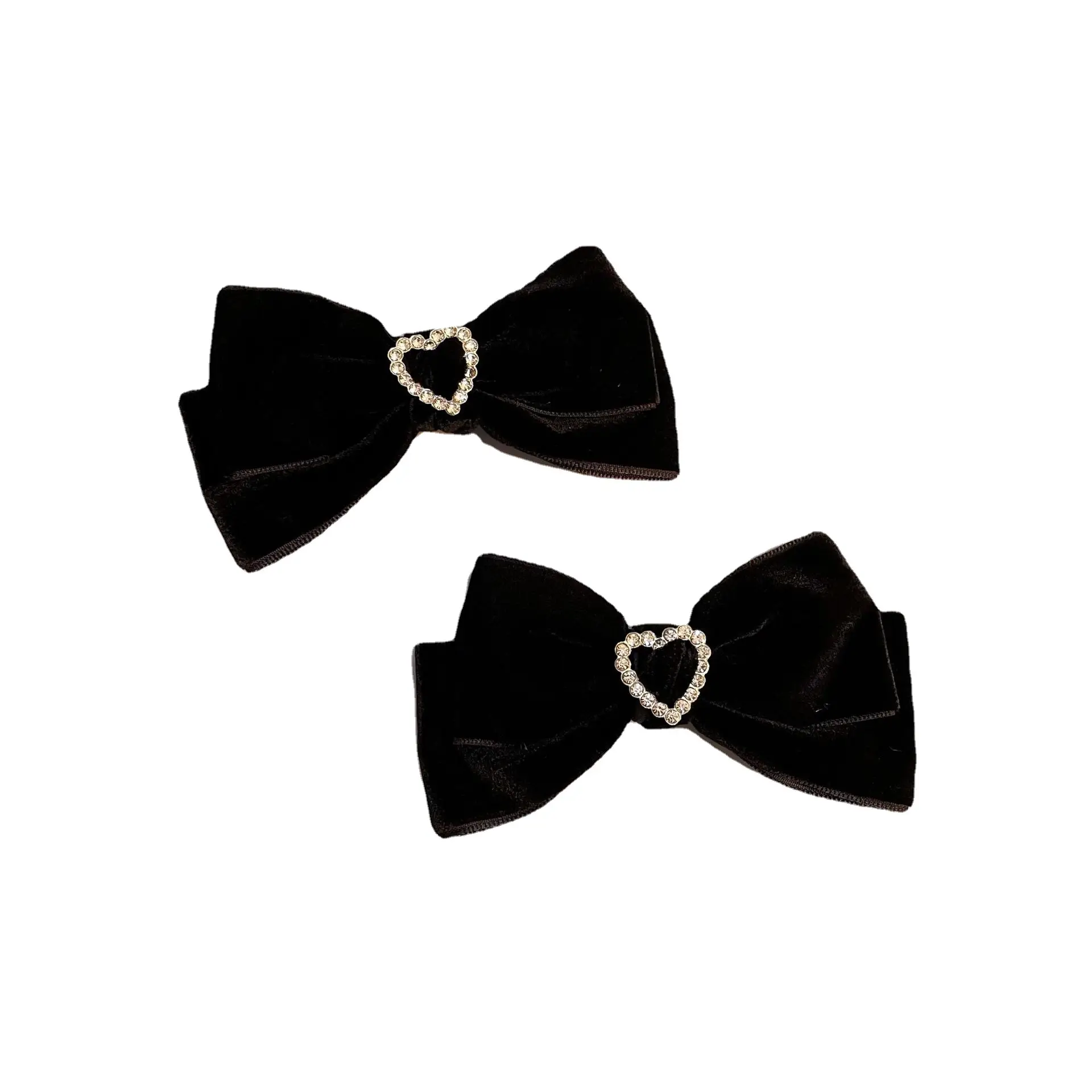 Red Velvet Heart Bow Hairpin for Girls - Image 8