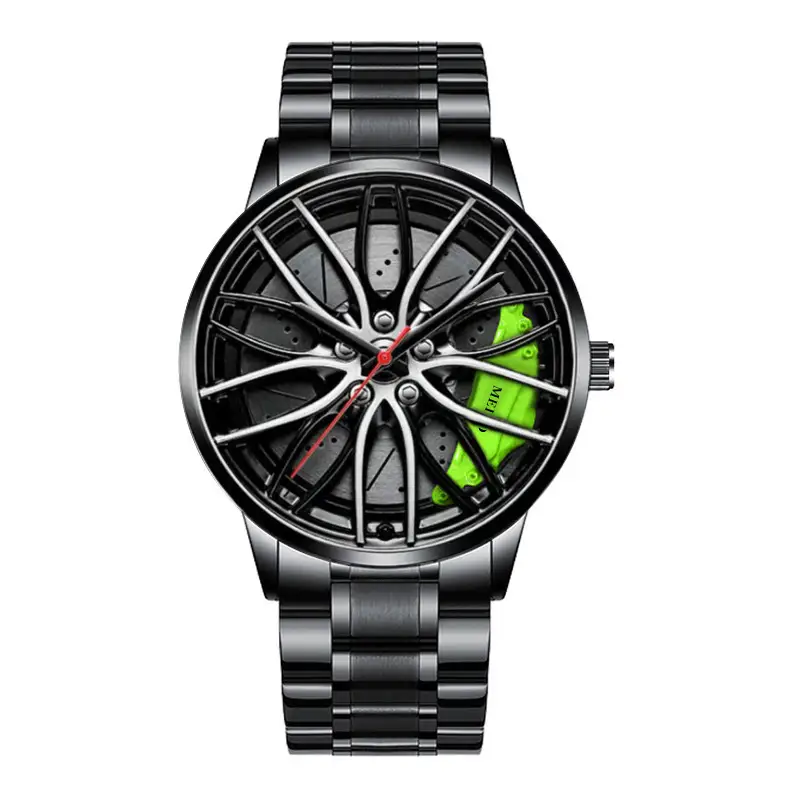 Aliexpress 3D Racing Style Men's Green Black Watch - Image 10