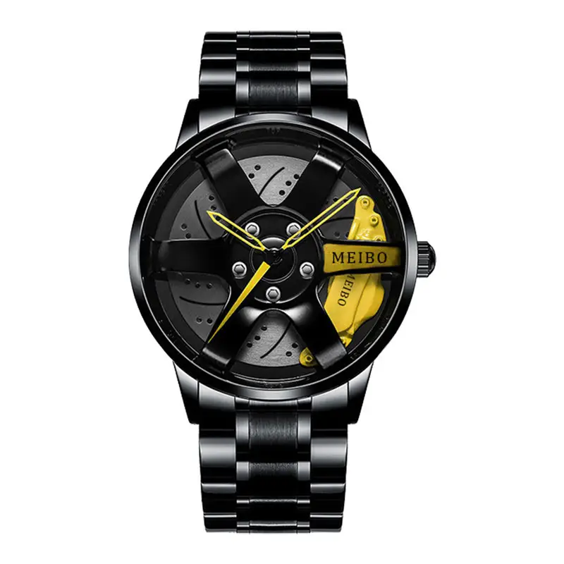 Aliexpress 3D Racing Style Men's Green Black Watch - Image 3