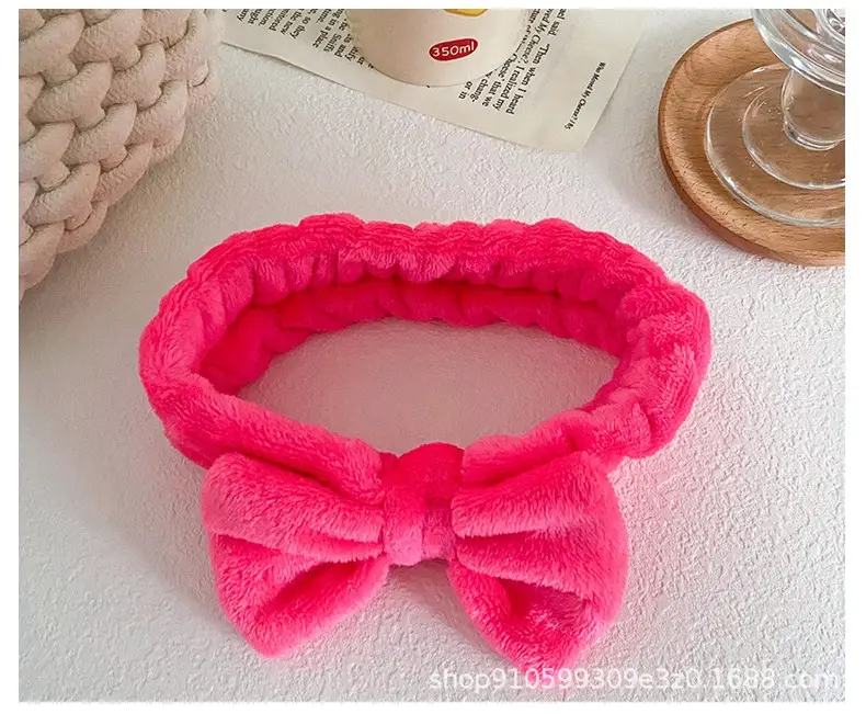 Soft Mint Green Bow Flannel Headband for Women — feature 14