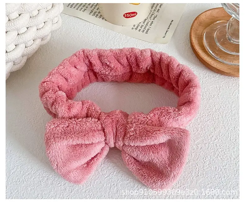Soft Mint Green Bow Flannel Headband for Women — feature 16