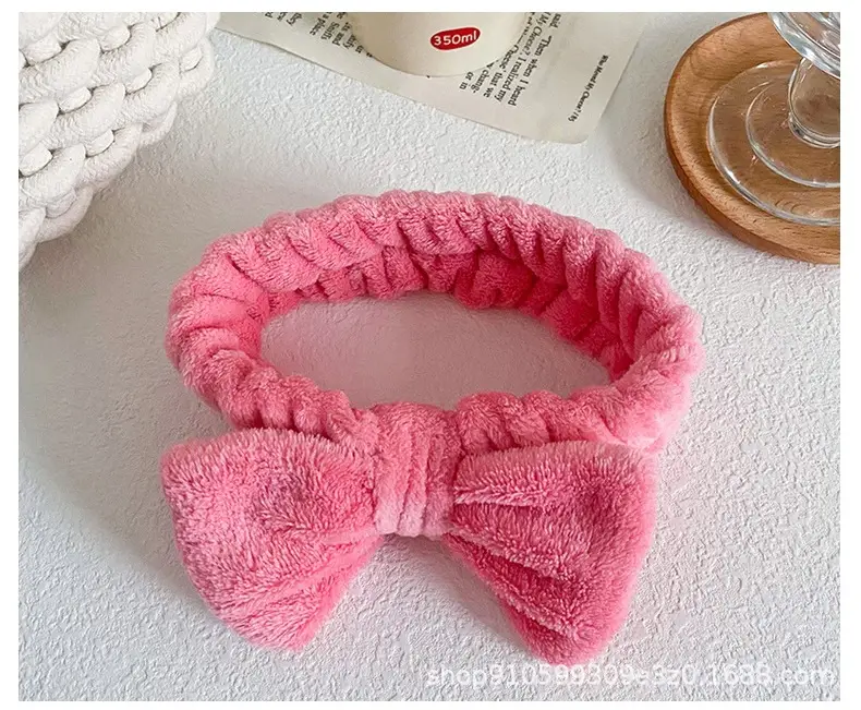 Soft Mint Green Bow Flannel Headband for Women — feature 21