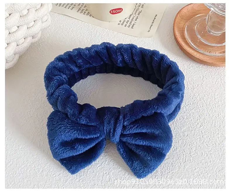 Soft Mint Green Bow Flannel Headband for Women — feature 23