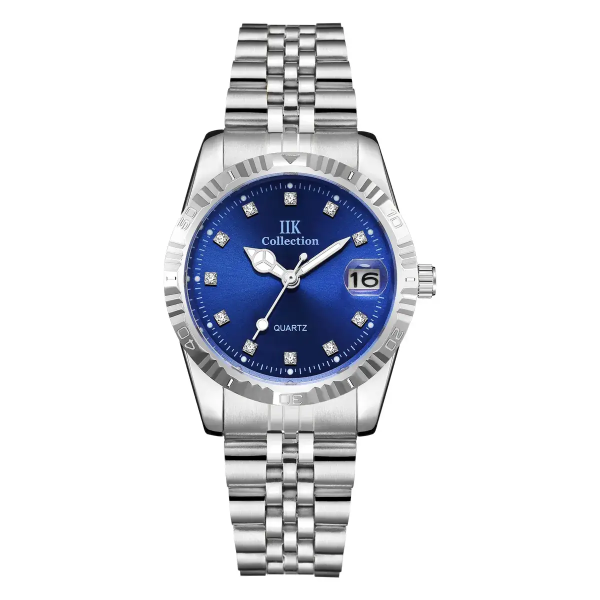 IIK Stainless Steel Blue Dial Quartz Watch for Women - Image 11