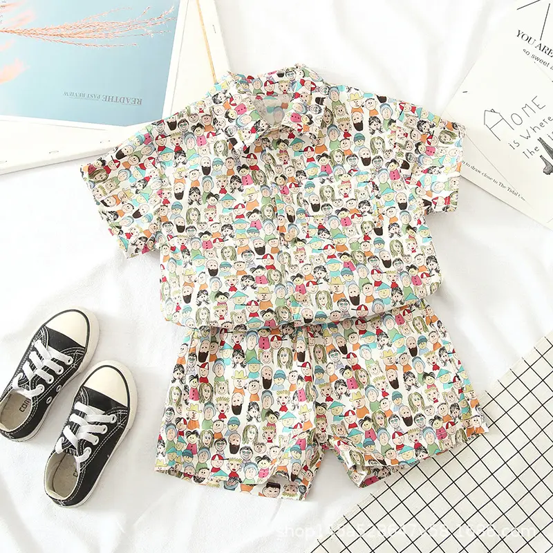Boys' Printed Baby Lapel Shirt 3-5Yr Summer Cotton - Image 6