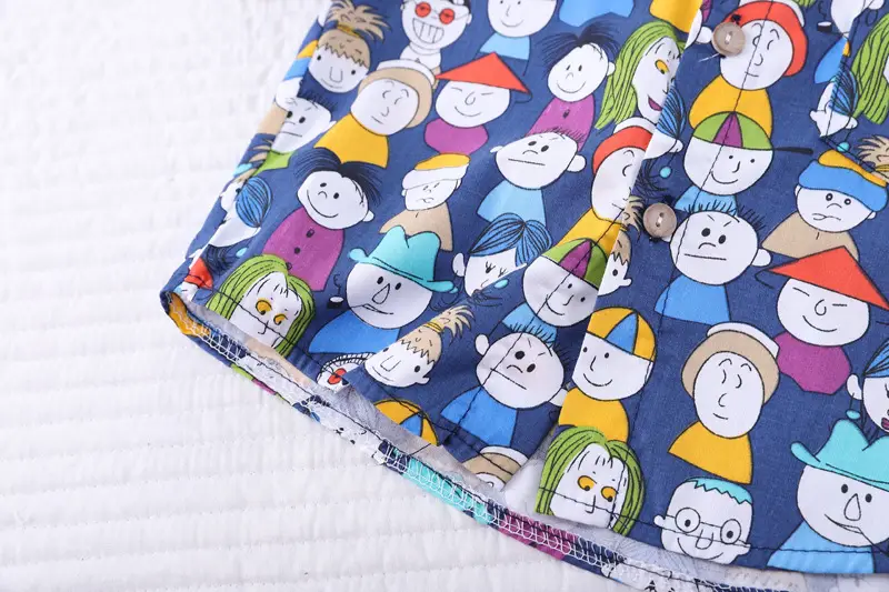 Boys' Printed Baby Lapel Shirt 3-5Yr Summer Cotton — feature 24