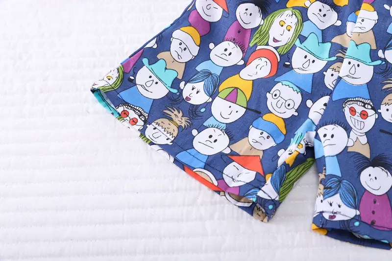 Boys' Printed Baby Lapel Shirt 3-5Yr Summer Cotton — feature 28