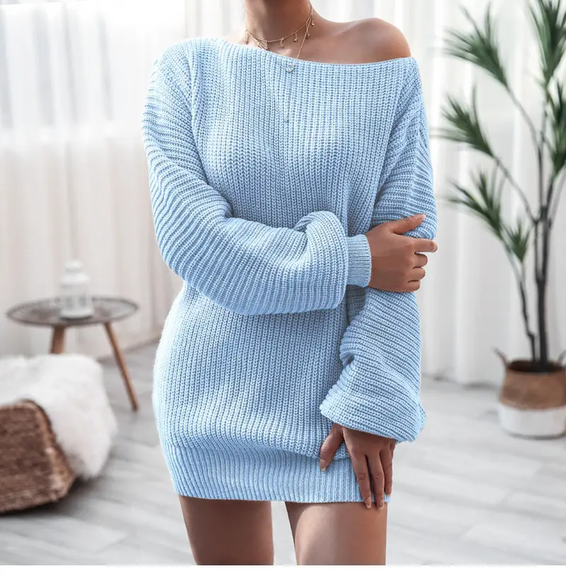 Black Knitted Off-Shoulder Women's Dress 2025 — feature 26