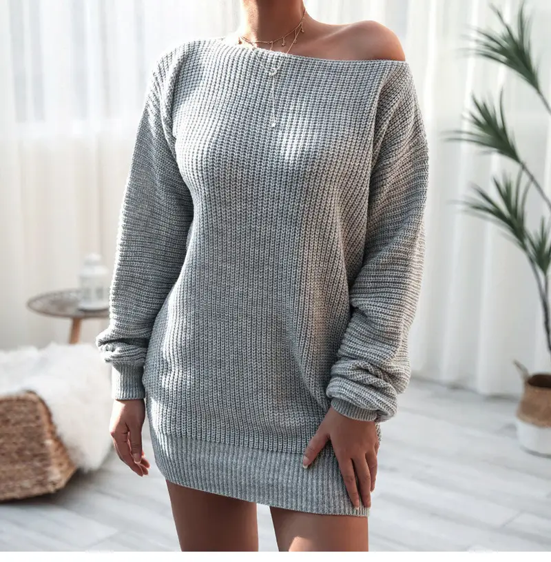 Black Knitted Off-Shoulder Women's Dress 2025 — feature 4
