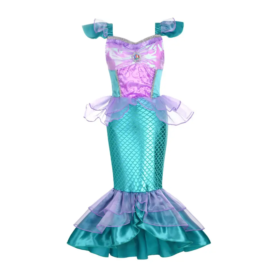 Little Mermaid Dress Blue Purple Fishtail Dress Cosplay — feature 2