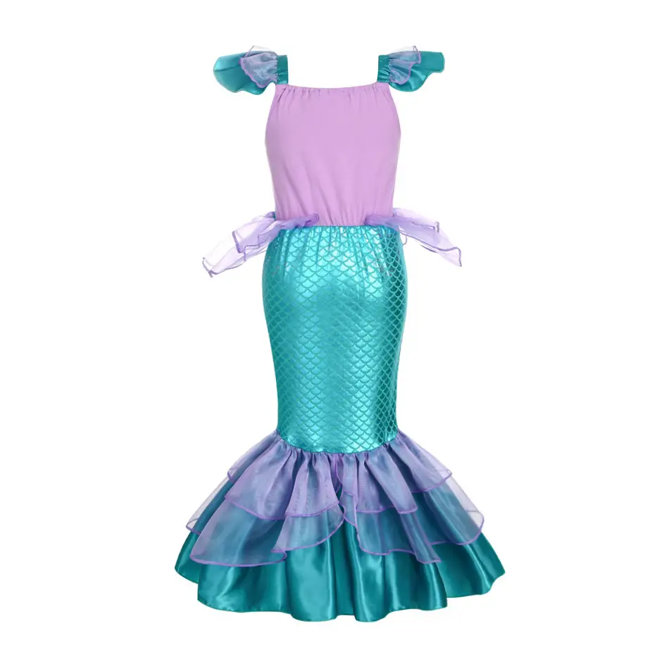 Little Mermaid Dress Blue Purple Fishtail Dress Cosplay — feature 4