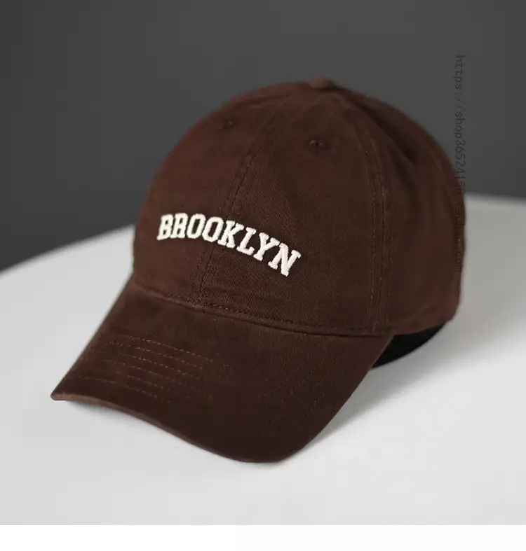 Brooklyn Brand Letter White Baseball Cap Women Street Casual Sun Hat Men — feature 1