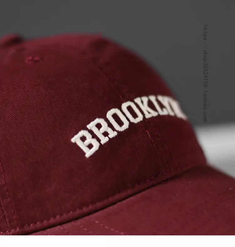 Brooklyn Brand Letter White Baseball Cap Women Street Casual Sun Hat Men — feature 10
