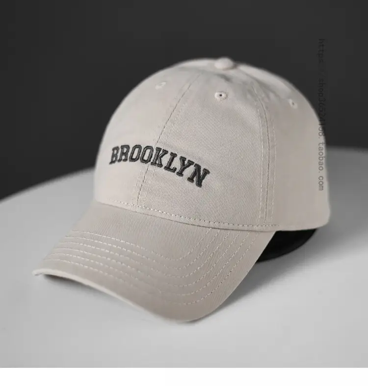 Brooklyn Brand Letter White Baseball Cap Women Street Casual Sun Hat Men — feature 2